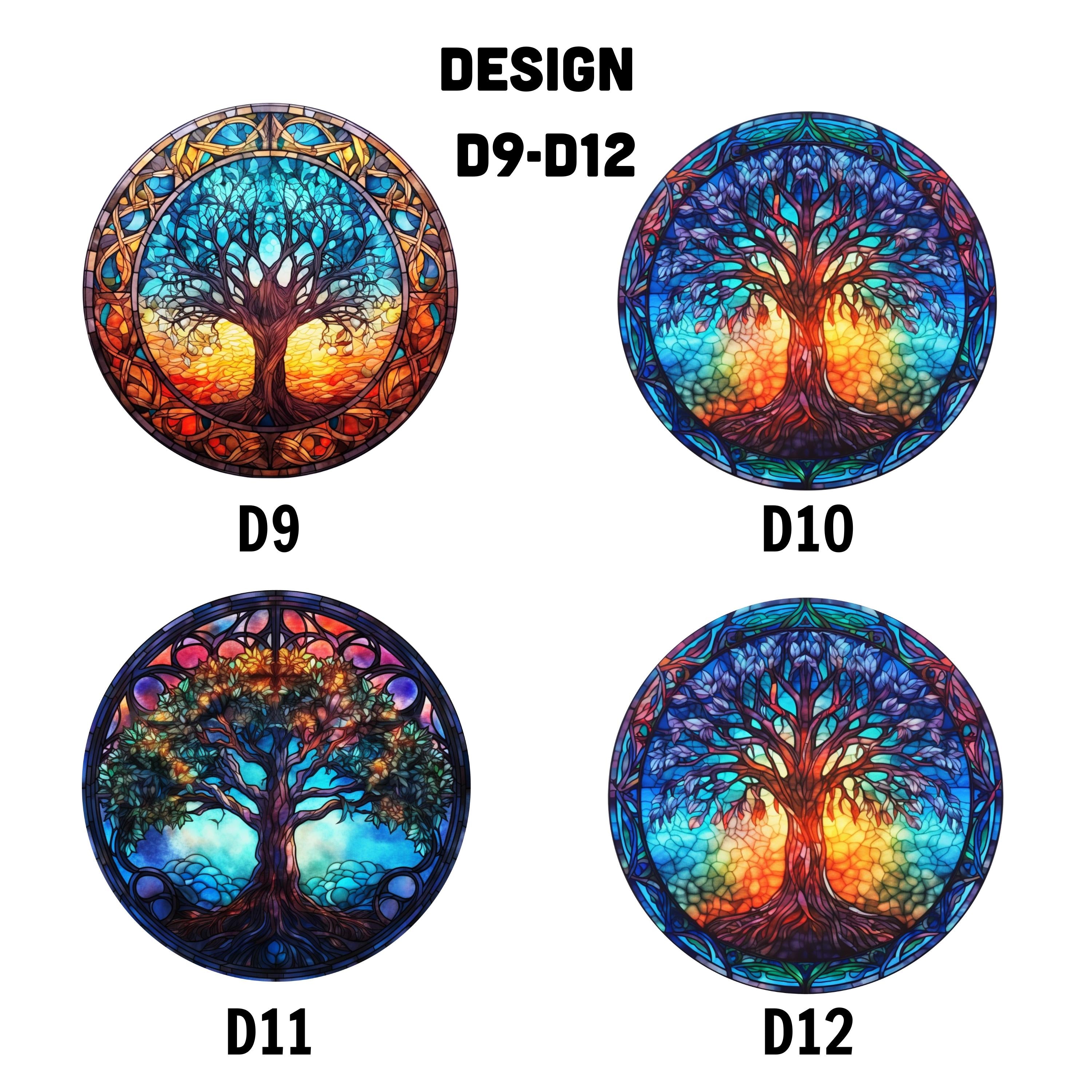 Tree of Life Stained Glass Sun Catcher, Window Hanging Decoration, Artistic Gift for Home, Office, or Garden, Perfect for Any Occasion TS01