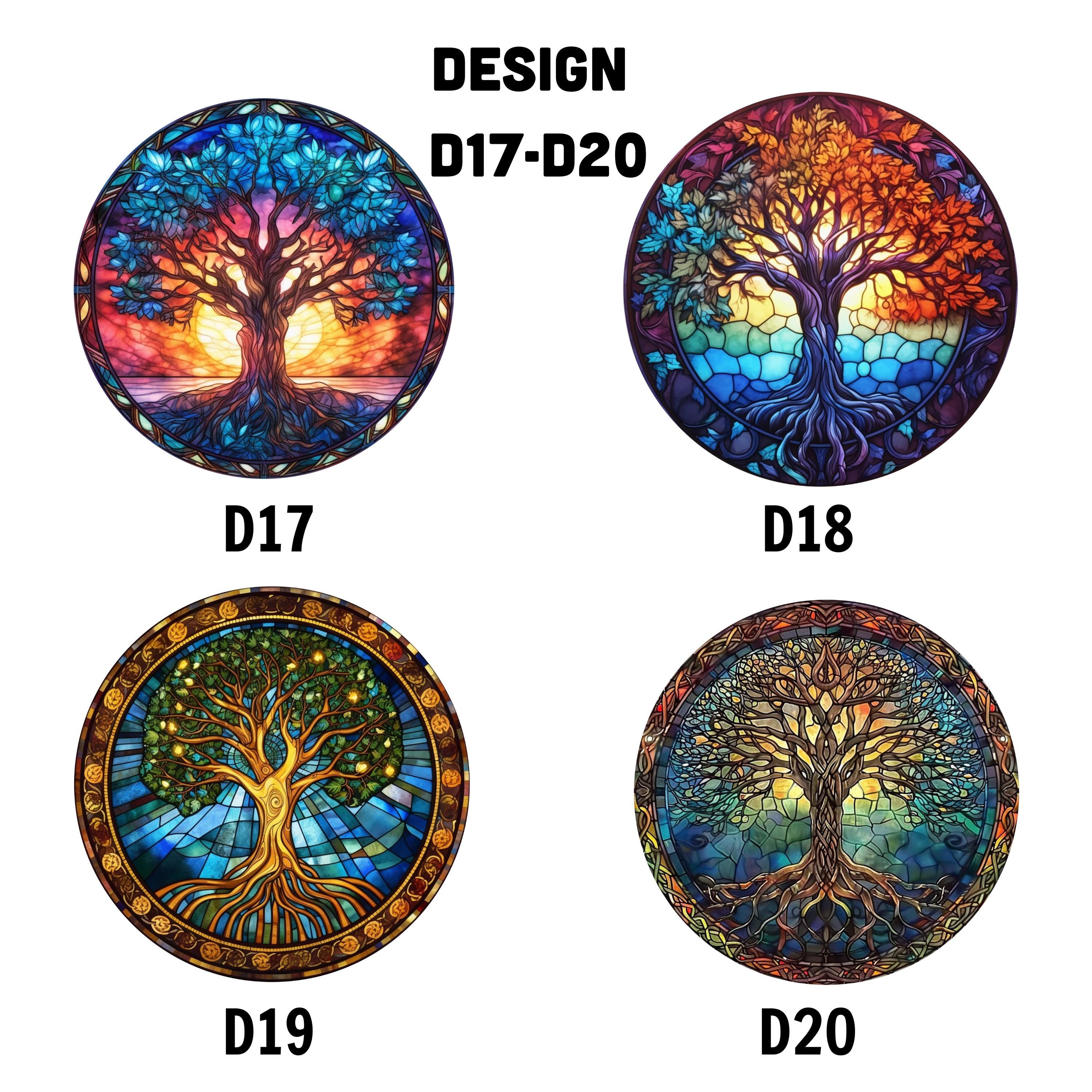 Tree of Life Stained Glass Sun Catcher, Window Hanging Decoration, Artistic Gift for Home, Office, or Garden, Perfect for Any Occasion TS01