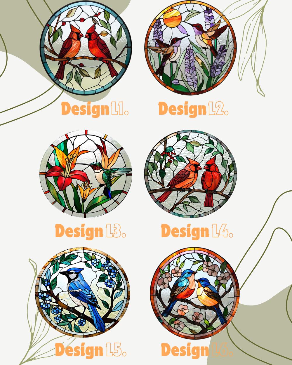 Cardinal Stained Glass Suncatchers For Window Hanging, 7.9 Inch  Window Hanging For Cardinal Bird Lover,  Home Decor, Christmas 0rnaments