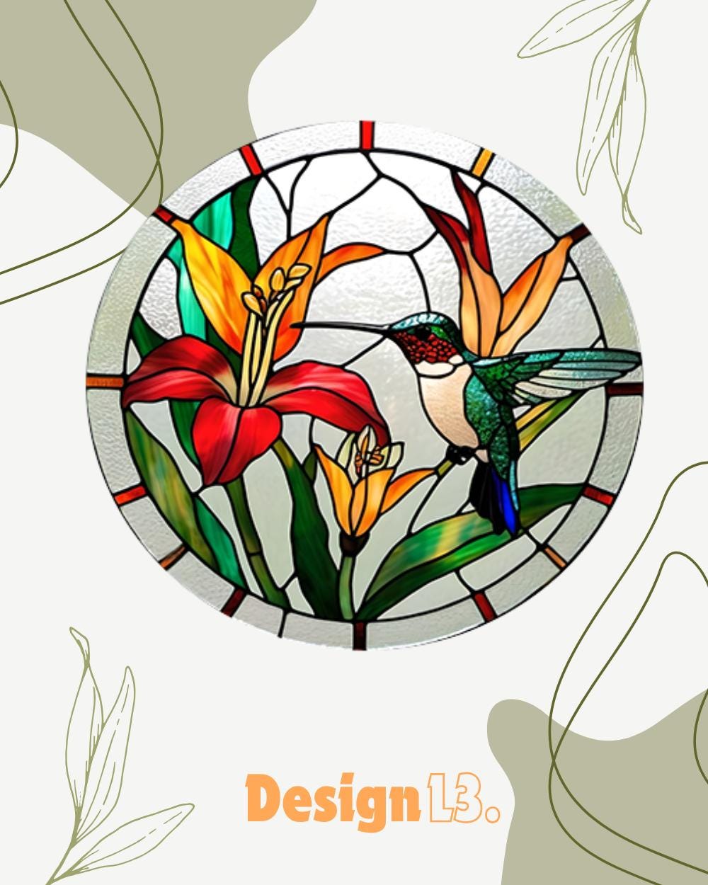 Cardinal Stained Glass Suncatchers For Window Hanging, 7.9 Inch  Window Hanging For Cardinal Bird Lover,  Home Decor, Christmas 0rnaments